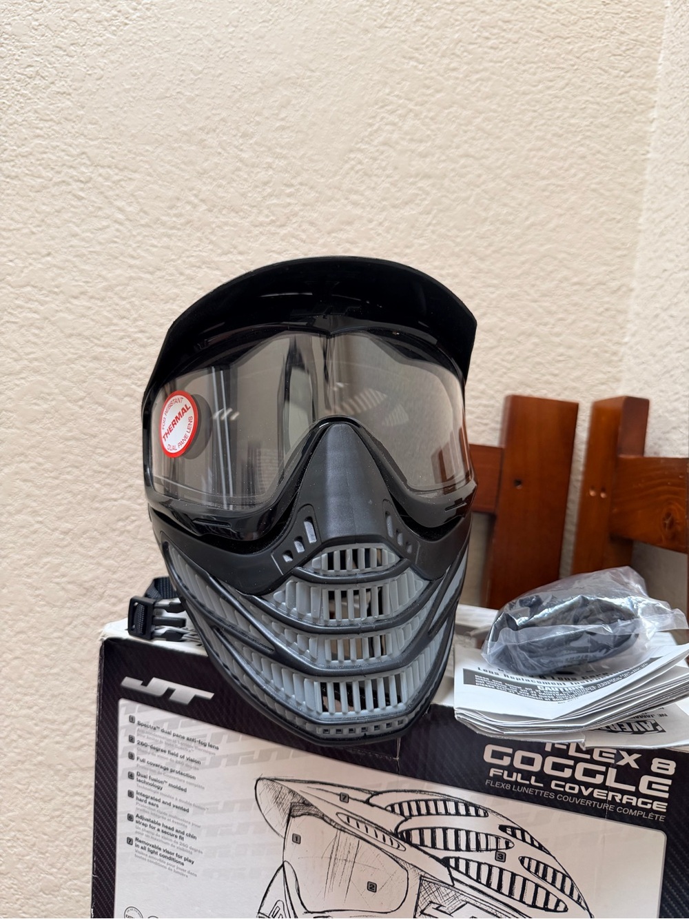New.. Jt Flex 8  Paintball Mask - Grey